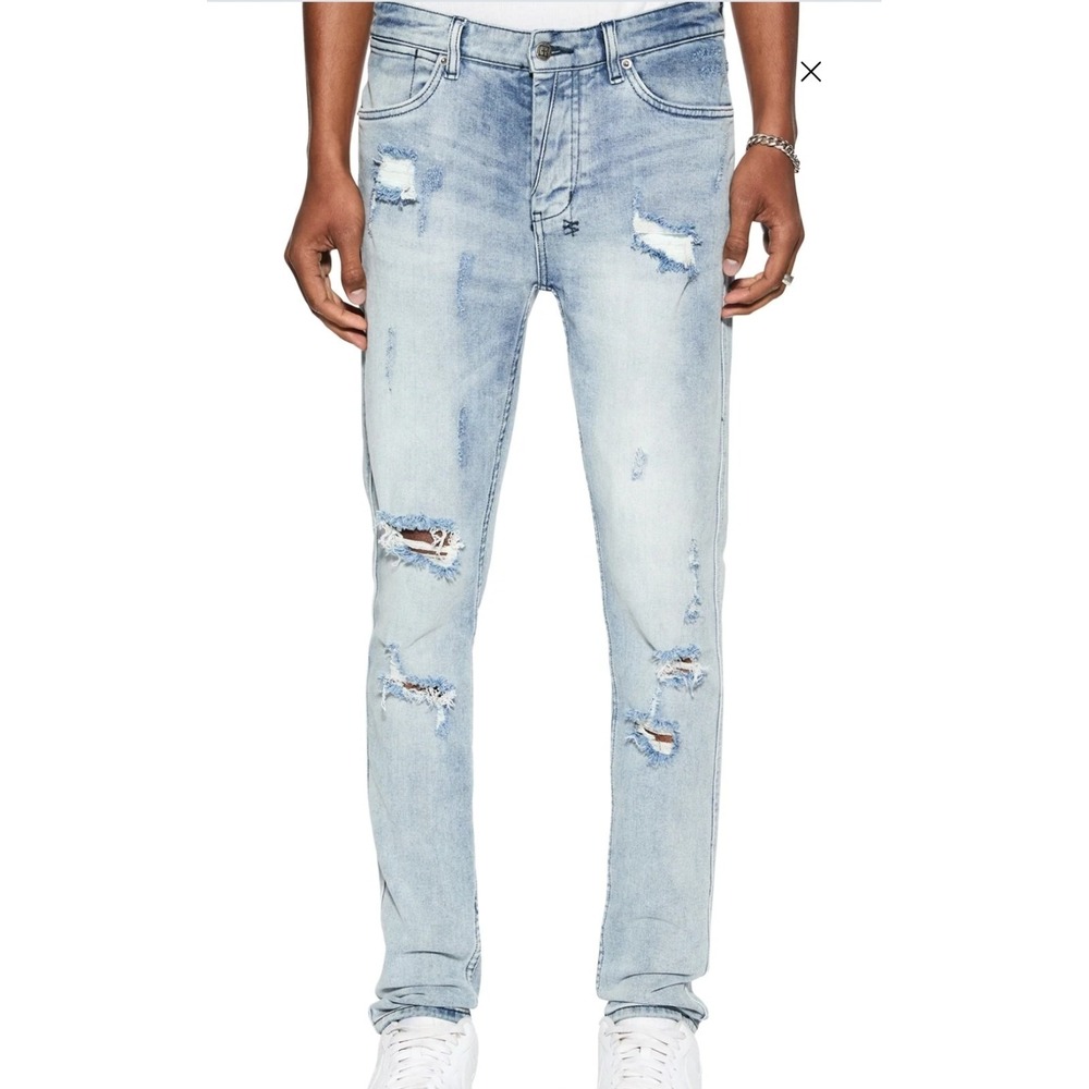 Ksubi Van Winkle 098 Trashed Dreams Stretch Jeans Distressed Embroidered Size 30